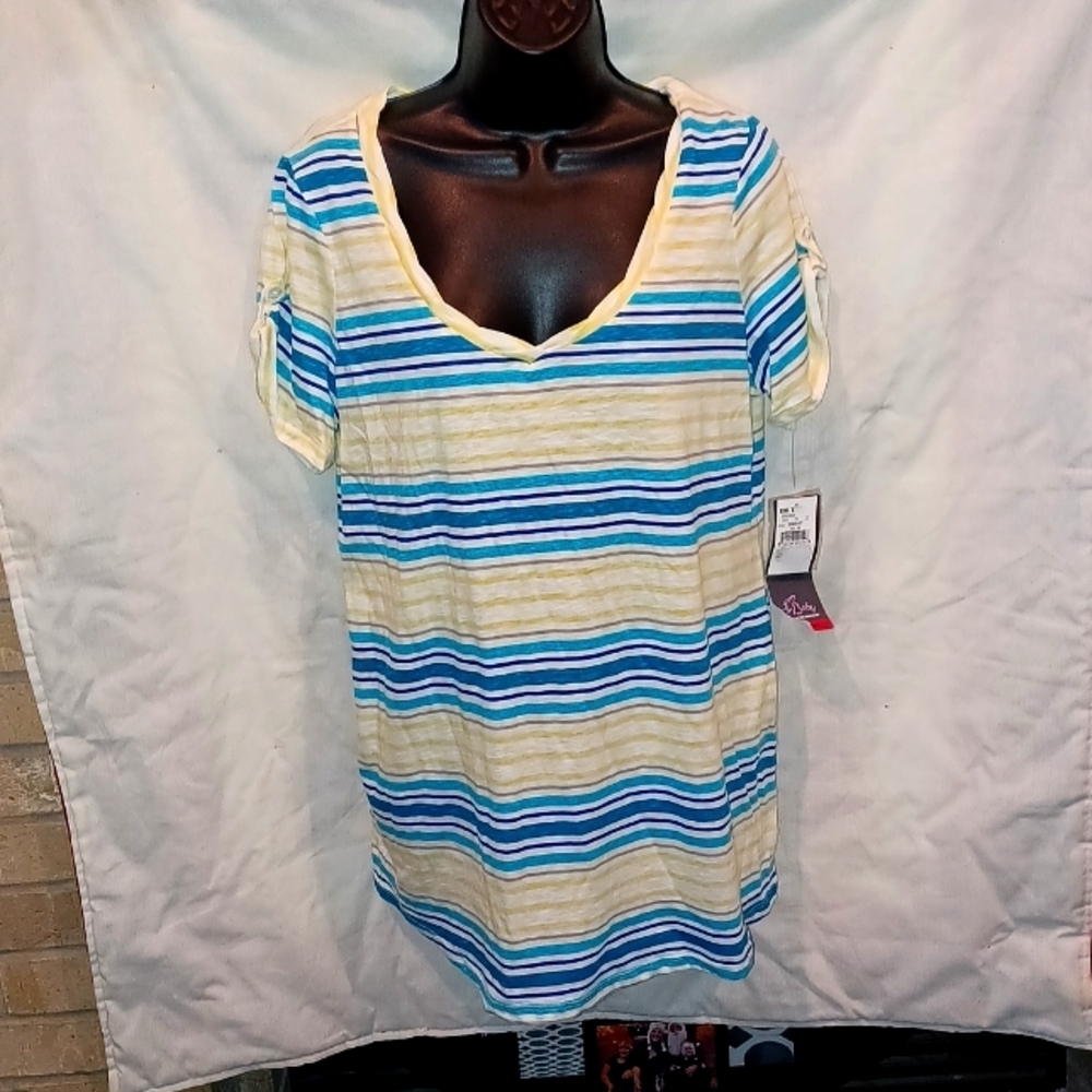NWT Oh Baby striped maternity top M